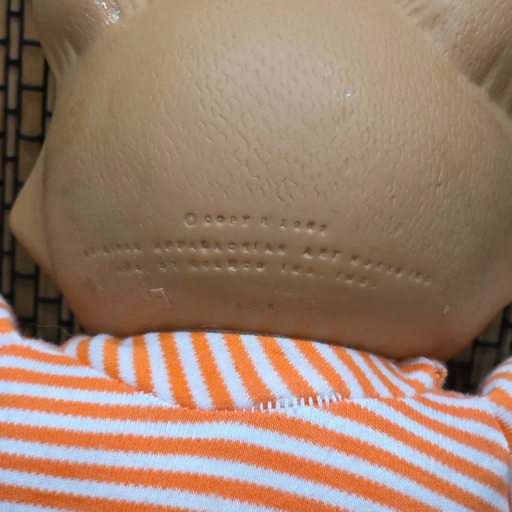 Cabbage Patch Kids Koosas Cat Vintage 1983 Orange White Striped Plush Coleco